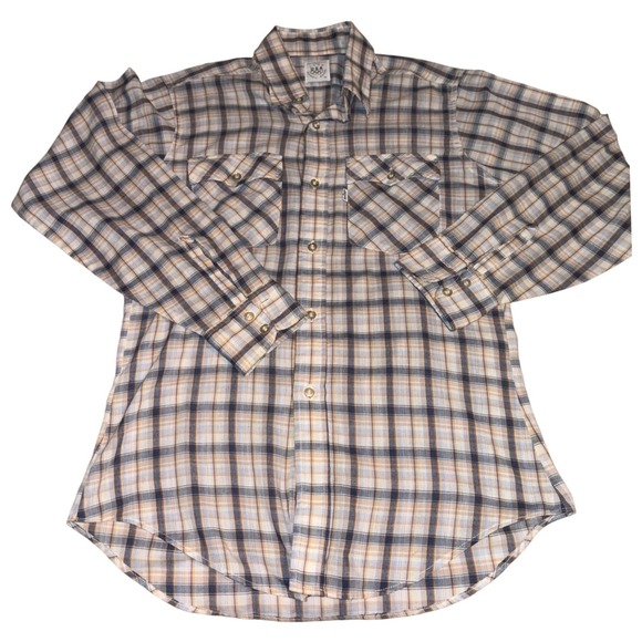 VTG 1980 Levi's USA Olympic Games Plaid Western Shirt M Very Rare Collectible - Picture 2 of 5